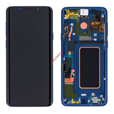 Γνήσια οθόνη σετ LCD Blue Samsung G965F Galaxy S9 PLUS front cover with display touch screen σε μπλέ χρώμα