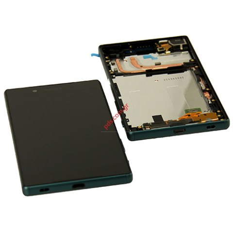 Original set LCD Green Sony Xperia Z5 E6603, E6653 front cover with touch screen and display 