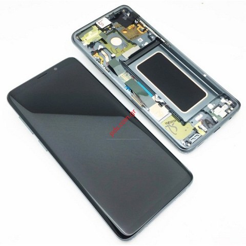 Γνήσια οθόνη σετ LCD Grey Samsung G965F Galaxy S9 PLUS front cover with display touch screen σε γκρί χρώμα