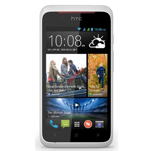Γνήσια οθόνη σετ LCD HTC Desire 210 (D210h) Dual SIM White σε λευκό χρώμα (front cover with touch screen and display).