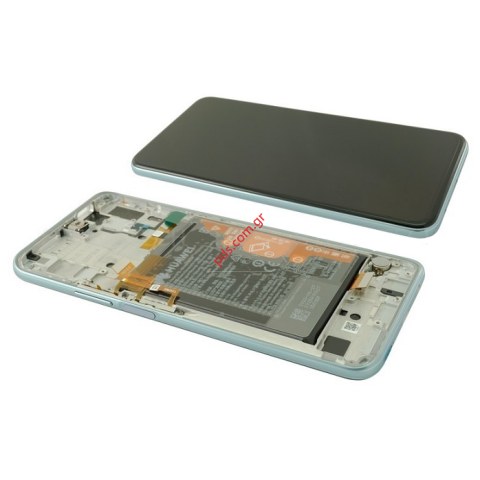 Original Set LCD Huawei P Smart PRO 2019 (STK-L21) Silver Display with Frame touch screen digitizer & battery Breathing Crystal 