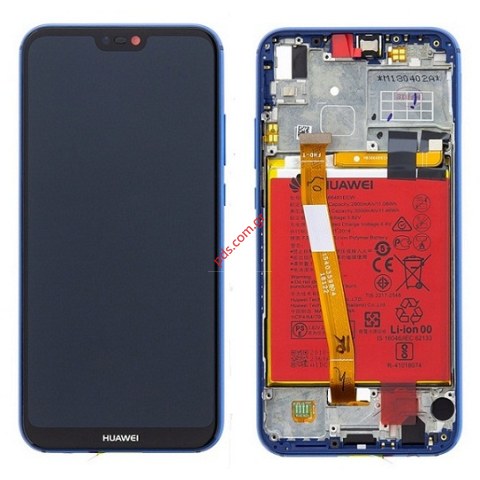 Original set LCD Huawei P20 Lite (ANE-LX1) Blue Front cover with Display and Touch screnn digitizer and battery (W/FRAME) Original set LCD Huawei P20 Lite (ANE-LX1) Blue Front cover with Display and Touch screnn digitizer and battery (W/FRAME)