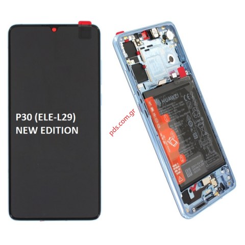 Γνήσια οθόνη σετ LCD Huawei P30 (ELE-L29) Breathing Crystal σε Γαλάζιο χρώμα (Front cover Finger Sensor Display Touch screen digitizer battery) NEW EDITION Γνήσια οθόνη σετ LCD Huawei P30 (ELE-L29) Breathing Crystal σε Γαλάζιο χρώμα (Front cover Finger Sensor Display Touch screen digitizer battery) NEW EDITION