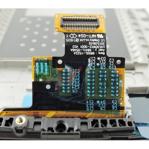 Original set LCD LG K420N K10 White (Front cover with touch screen and TFT LCD display) 