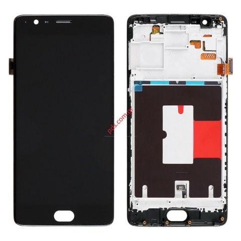 Γνήσια οθόνη σετ LCD OnePlus 3/3T A3003 Black W/Frame Display touch screen digitizer Bulk ORIGINAL