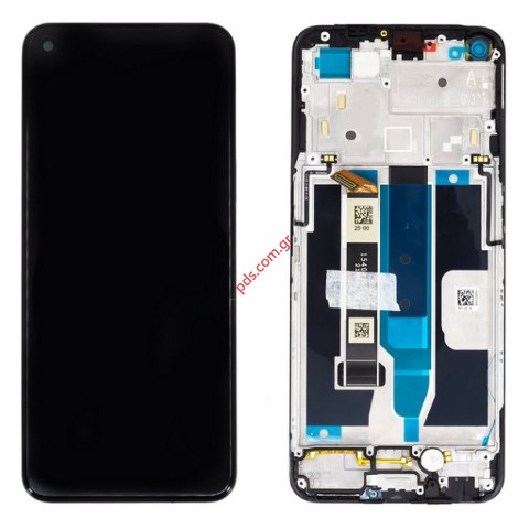 Γνήσια οθόνη σετ LCD Realme 8 5G (RMX3241) 2021 Black W/Frame σε μαύρο χρώμα Display with touch screen and digitizer ORIGINAL SVP