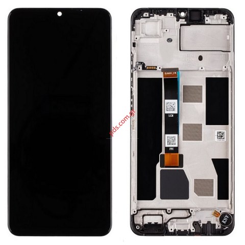 Γνήσια οθόνη σετ LCD Realme C53 (RMX-3760) 2023 Black Display Touch screen with digitizer with frame SVP Box ORIGINAL