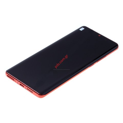 Γνήσια οθόνη σετ LCD Red Huawei P30 PRO (VOG-L09) σε κόκκινο Amber Sunrise Red χρώμα Complete with Front cover Display Touch screen with digitizer and battery 