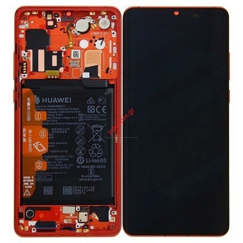 Γνήσια οθόνη σετ LCD Red Huawei P30 PRO (VOG-L09) σε κόκκινο Amber Sunrise Red χρώμα Complete with Front cover Display Touch screen with digitizer and battery  Γνήσια οθόνη σετ LCD Red Huawei P30 PRO (VOG-L09) σε κόκκινο Amber Sunrise Red χρώμα Complete with Front cover Display Touch screen with digitizer and battery