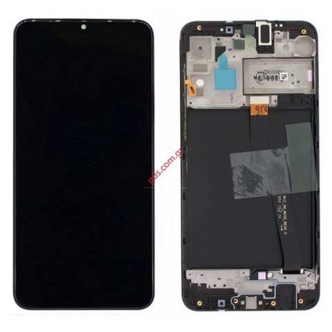 Γνήσια οθόνη σετ LCD Samsung A105F Galaxy A10 EU V1 Black Display With Frame touch screen digitizer (ORIGINAL) COMPLETE SET EUROPE