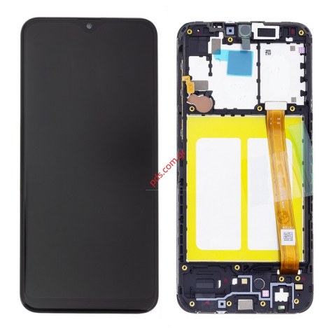 Γνήσια οθόνη set LCD Samsung A202 Galaxy A20e Black σε Μαύρο χρώμα (Complete Frame Display touch screen with digitizer) SVP BOX ORIGINAL