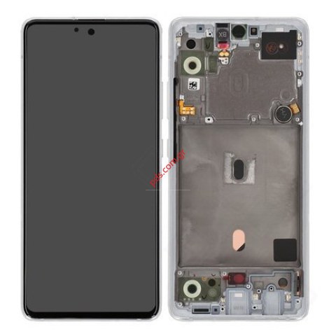 Γνήσια οθόνη σετ LCD Samsung A516 Galaxy A51 5G White w/frame σε λευκό χρώμα ORIGINAL