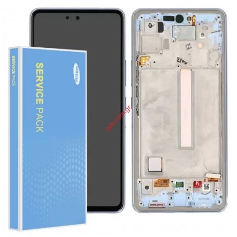 Γνήσια οθόνη σετ LCD Samsung A536B Galaxy A53 Black W/Frame Display touch screen digitizer σε μαύρο χρώμα ORIGINAL