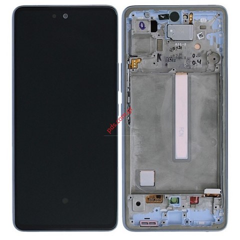 Γνήσια οθόνη σετ LCD Samsung A536B Galaxy A53 Blue W/Frame Display AMOLED Touch screen digitizer σε μπλέ χρώμα ORIGINAL SVP BOX