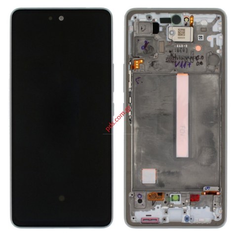 Γνήσια οθόνη σετ LCD Samsung A536B Galaxy A53 White W/Frame Display touch screen digitizer σε λευκό χρώμα ORIGINAL