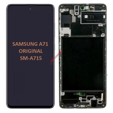 Γνήσια οθόνη σετ LCD Samsung A715F Galaxy A71 (2019) Black Touch screen with digitizer and frame σε μαύρο χρώμα (ORIGINAL)
