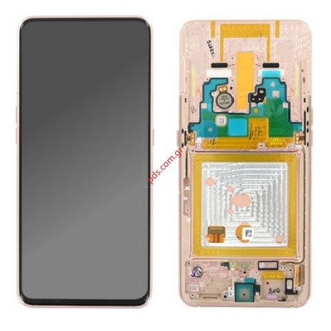 Γνήσια οθόνη σετ LCD Samsung Galaxy A80 2018 SM-A805 Gold (Display AMOLED Touch screen digitizer) σε χρυσό χρώμα SVP BOX ORIGINAL