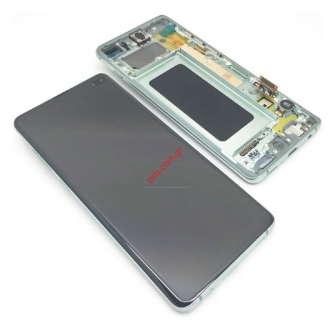 Γνήσια οθόνη σετ LCD Samsung G975F Galaxy S10+ Prism Green (Complete Frame Display touch screen with digitizer) σε πράσινο χρώμα
