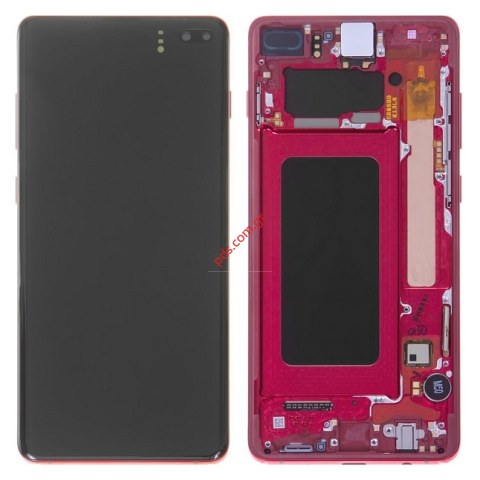 Γνήσια οθόνη σετ LCD Samsung G975F Galaxy S10+ Prism Red (Complete Frame Display touch screen with digitizer) σε κόκκινο χρώμα Γνήσια οθόνη σετ LCD Samsung G975F Galaxy S10+ Prism Red (Complete Frame Display touch screen with digitizer) σε κόκκινο χρώμα