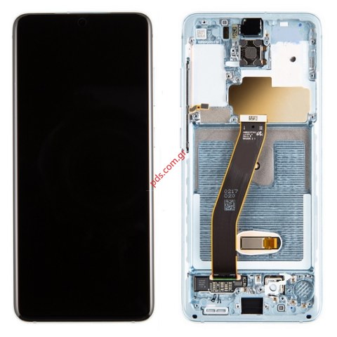 Γνήσια οθόνη set LCD Samsung G980F Galaxy S20 5G Blue (Frame Display + Touch screen digitizer panel) Original Service Pack Box Γνήσια οθόνη set LCD Samsung G980F Galaxy S20 5G Blue (Frame Display + Touch screen digitizer panel) Original Service Pack Box