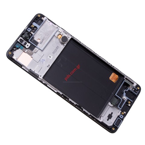 Γνήσια οθόνη σετ LCD Samsung Galaxy A51 4G (2019) SM-A515F Touch screen with digitizer and frame σε μαύρο χρώμα (ORIGINAL w/frame)