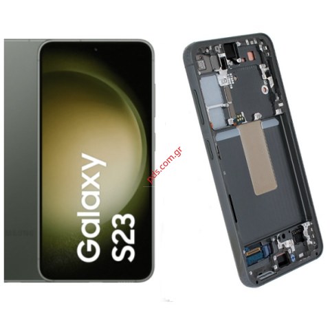 Γνήσια οθόνη σετ LCD Samsung S911B Galaxy S23 5G Green σε πράσινο χρώμα Display Frame Touch screen Digitizer W/FRAME ORIGINAL SVP BOX Γνήσια οθόνη σετ LCD Samsung S911B Galaxy S23 5G Green σε πράσινο χρώμα Display Frame Touch screen Digitizer W/FRAME ORIGINAL SVP BOX