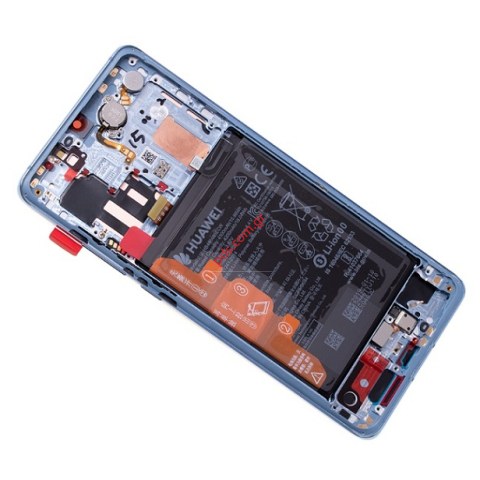 Γνήσια οθόνη σετ LCD Silver Huawei P30 PRO 2020 (VOG-L09) σε ασημί χρώμα Breathing Crystal Silver Complete with Front cover Display Touch screen with digitizer and battery 