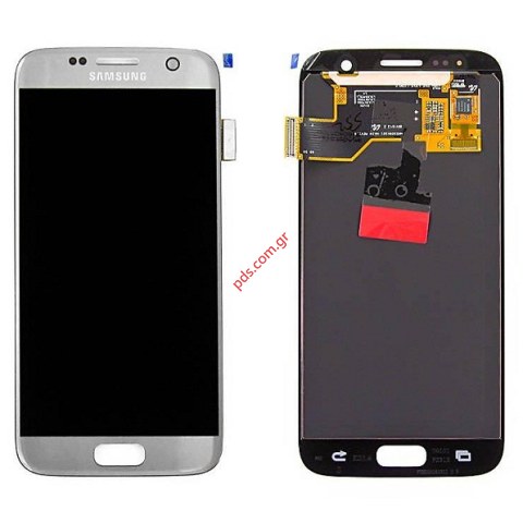 Γνήσια οθόνη σετ LCD Silver Samsung SM-G930F Galaxy S7 σε ασημί χρώμα. Γνήσια οθόνη σετ LCD Silver Samsung SM-G930F Galaxy S7 σε ασημί χρώμα.