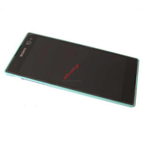 Γνήσια οθόνη σετ  LCD Sony Xperia C3 (D2502) Mint σε χρώμα μέντας πράσινο