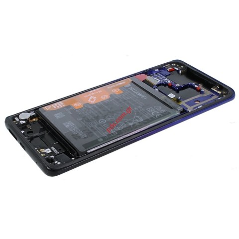 Original LCD set Twilight Huawei Mate 20 Pro (LYA-L09, LYA-L29, LYA-L0C) Blue Display module with frame and touch screen digitizer