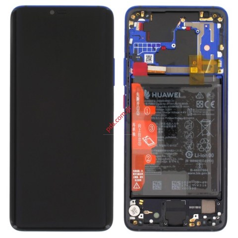 Original LCD set Twilight Huawei Mate 20 Pro (LYA-L09, LYA-L29, LYA-L0C) Blue Display module with frame and touch screen digitizer
