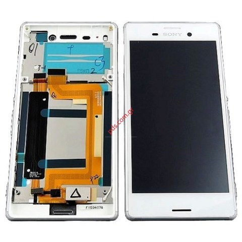 Original Display LCD set White Sony Xperia M4 E2312, E2333 with front cover  Original Display LCD set White Sony Xperia M4 E2312, E2333 with front cover