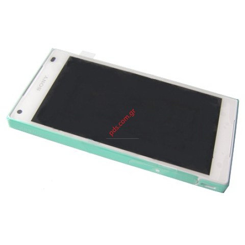 Original set LCD White Sony Xperia Z5 Compact E5803, E5823 (front cover with touch screen and display LCD)