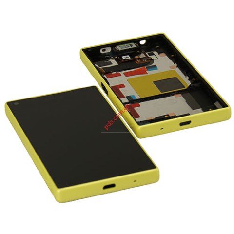 Original set LCD Yellow Sony Xperia Z5 Compact E5803, E5823 (front cover with touch screen and display LCD)
