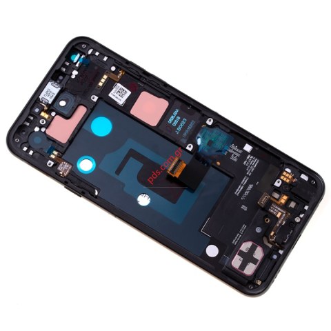 Original set LCD LG LMQ610 Q7+ Black Front cover frame with touch screen digitizer and Display 