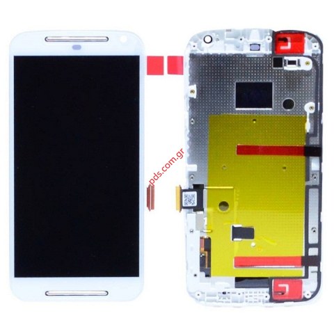 Original set LCD Motorola XY1068 Moto G (2nd Gen) 2014 White  W/Frame Original set LCD Motorola XY1068 Moto G (2nd Gen) 2014 White  W/Frame