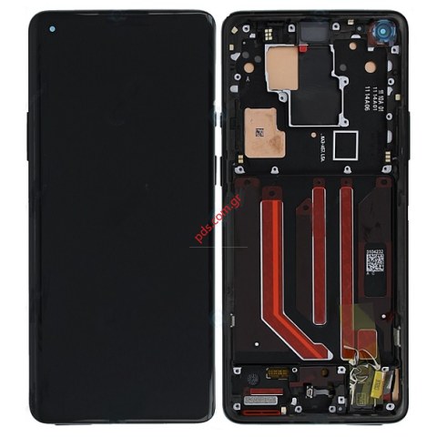 Γνήσια οθόνη σετ OnePlus 8 Pro (IN2020) Display AMOLED unit complete onyx black touch screen with digitizer & frame ORIGINAL
