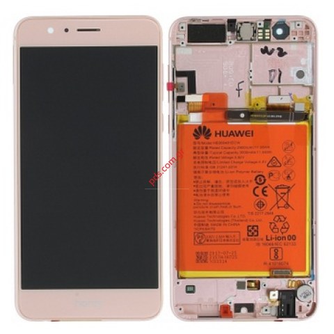 Original LCD set Pink Huawei Honor 8 Dual SIM (FRD-L19) with front cover and battery. Original LCD set Pink Huawei Honor 8 Dual SIM (FRD-L19) with front cover and battery.