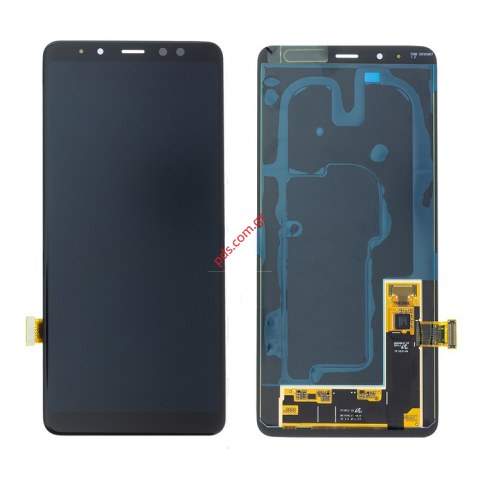 Γνήσια οθόνη σετ Samsung A730 Galaxy A8 Plus 2018 Black σε μαύρο χρώμα