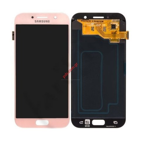 Γνήσια οθόνη σετ Samsung Galaxy A5 A520F (2017) Pink σε ροζ χρώμα LCD+TOUCH