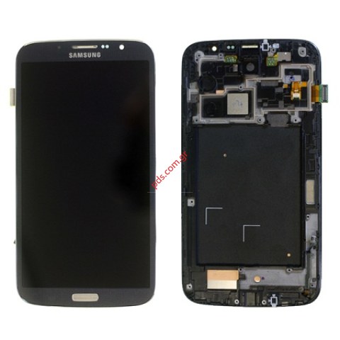 Γνήσια οθόνη set Samsung Galaxy i9205 Black Mega 6.3 περιλαμβάνει την οθόνη την πρόσοψη και το τζάμι σε μαύρο