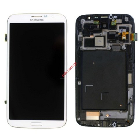 Γνήσια οθόνη set Samsung Galaxy Mega 6.3 i9205 White σε λευκό χρώμα Γνήσια οθόνη set Samsung Galaxy Mega 6.3 i9205 White σε λευκό χρώμα