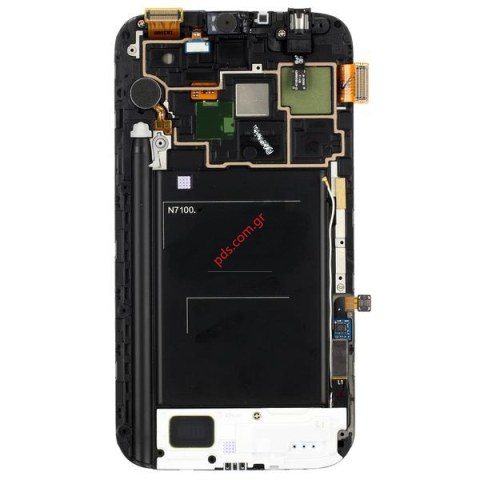 Γνήσια οθόνη set Samsung Galaxy NOTE 2 N7100 White (Super AMOLED) σε λευκό χρώμα