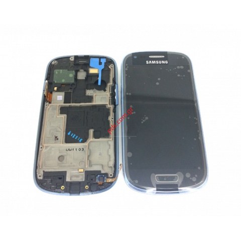 Γνήσια οθόνη set Samsung Galaxy S3 Mini i8190 Blue σε σκούρο μπλέ χρώμα 
