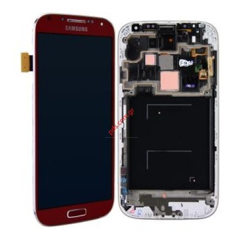 Original LCD set Samsung GT Galaxy S4 i9505 LTE Red Complete 