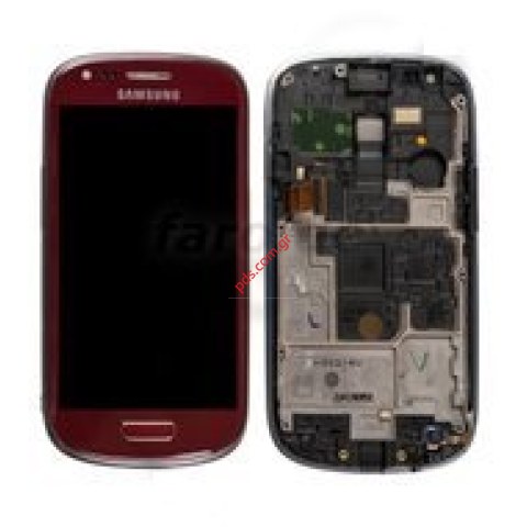 Original LCD Display set Samsung GT Galaxy S3 Mini i8190 Red Complete with Touch Unit Digitazer  Original LCD Display set Samsung GT Galaxy S3 Mini i8190 Red Complete with Touch Unit Digitazer