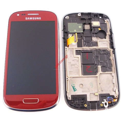 Γνήσια οθόνη σετ Samsung i8200 Galaxy S3 Mini VE Red σε κόκκινο χρώμα  Γνήσια οθόνη σετ Samsung i8200 Galaxy S3 Mini VE Red σε κόκκινο χρώμα