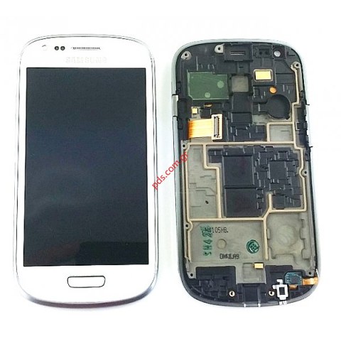 Γνήσια οθόνη σετ Samsung i8200 Galaxy S3 Mini VE White σε λευκό χρώμα  Γνήσια οθόνη σετ Samsung i8200 Galaxy S3 Mini VE White σε λευκό χρώμα