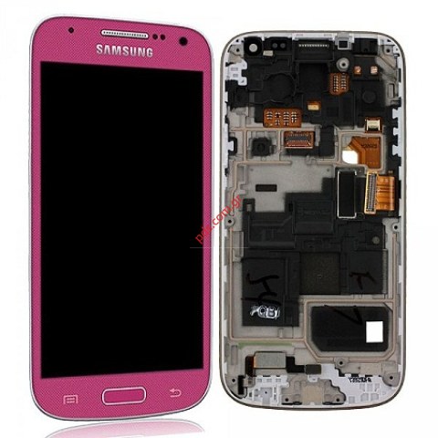 Γνήσια οθόνη σετ Samsung i9195 Galaxy S4 Mini Pink LTE σε ροζ χρώμα Γνήσια οθόνη σετ Samsung i9195 Galaxy S4 Mini Pink LTE σε ροζ χρώμα