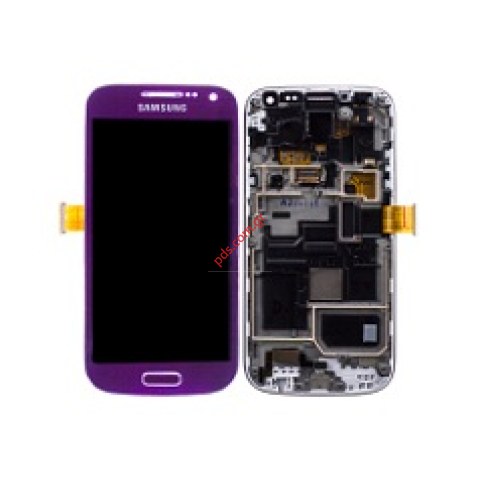 Γνήσια οθόνη σετ Samsung i9195 Galaxy S4 Mini Purple σε μωβ χρώμα